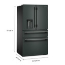 Kitchenaid® Réfrigérateur à portes françaises avec distributeur d’eau et de glaçons extérieur et tiroir réfrigéré pleine largeur FreshChill™ - 29 pi cu KRMF436SJP