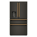 Kitchenaid® Réfrigérateur à portes françaises avec distributeur d’eau et de glaçons extérieur et tiroir réfrigéré pleine largeur FreshChill™ - 29 pi cu KRMF436SBE