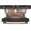 Kitchenaid® Réfrigérateur à portes françaises avec distributeur d’eau et de glaçons extérieur et tiroir réfrigéré pleine largeur FreshChill™ - 29 pi cu KRMF436SBE