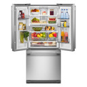 Kitchenaid® Réfrigérateur à portes françaises et profondeur standard avec distributeur d'eau intérieur , fini PrintShield™ - 30 po - 20 pi cu KRFF330SPS