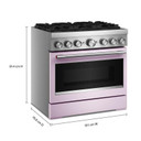 Kitchenaid® Cuisinière bicombustible de style commercial à 6 brûleurs avec mode de friture à air sans préchauffage de 36 po KFDS936SWF