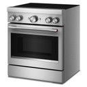 Cuisinière à induction non encastrée de style commercial à 4 éléments avec friture à air KitchenAid® de 30 po KFIS930SSS