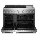 Table de cuisson commerciale au gaz à 6 brûleurs avec plaque chauffante  KitchenAid® de 48 po KFGD948SSS