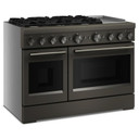 Table de cuisson bicombustible à 6 brûleurs avec plaque chauffante KitchenAid® de 48 po KFDD948SBE