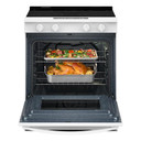 Whirlpool® Cuisinière électrique intelligente avec technologie de cuisson à air et nettoyage à la vapeur de 30 po YWSES4530TW