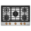Kitchenaid® Table de cuisson au gaz à surface en métal avec grille pour wok intégrée et fini CookShield™ KCGK530SSS