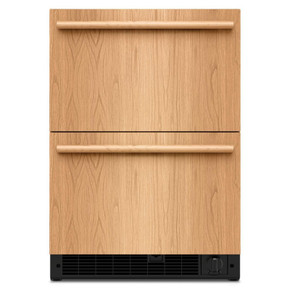 Kitchenaid® Réfrigérateur/congélateur sous le comptoir à double tiroir prêt pour le panneau de recouvrement - 24 po KUCT524SPA