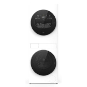 Whirlpool® Tour de lavage compacte certifiée ENERGY STAR® à pompe de chaleur de 24 po avec laveuse de 3,2 pi cu C.E.I. et sécheuse électrique de 4,3 pi cu YWFH5424SW