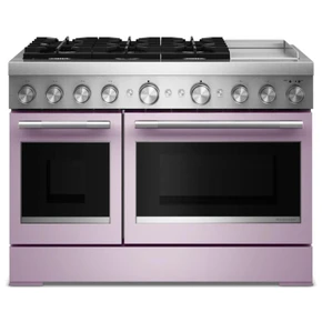 Kitchenaid® Table de cuisson à 6 brûleurs avec plaque chauffante bicombustible de 48 po KFDD948SWF