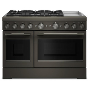 Table de cuisson bicombustible à 6 brûleurs avec plaque chauffante  KitchenAid® de 48 po KFDD948SBE
