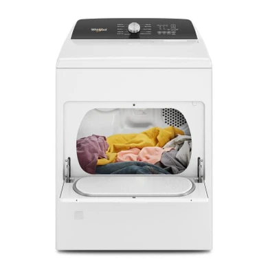 Whirlpool® Sécheuse au gaz à chargement vertical avec capteur d’humidité - 7 pi cu WGD5010LW