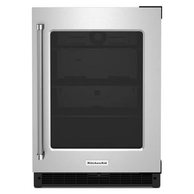 Kitchenaid® Réfrigérateur sous le comptoir avec porte en verre - 24 po KURR214KSB