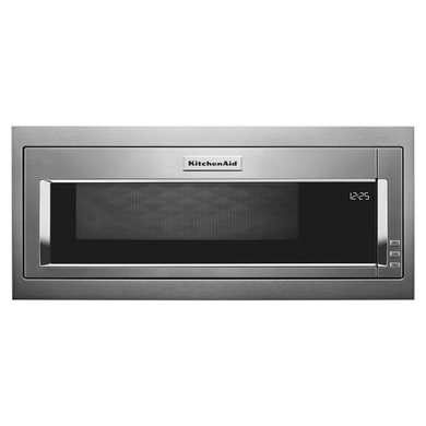 Kitchenaid® Four à micro-ondes à hotte intégrée à profil bas de 900 watts avec trousse de garniture étroite YKMBT5011KS