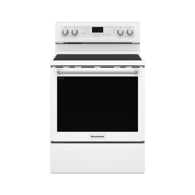 Cuisinière au electrique à convection avec 5 éléments - 30 po KitchenAid® YKFEG500EWH