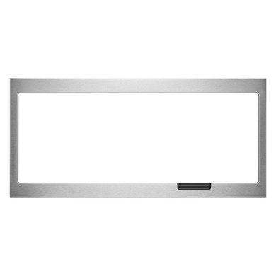 Trousse de garniture mince pour four à micro-ondes à hotte intégrée et profil bas avec poignée encastrée, acier inoxydable W11451314