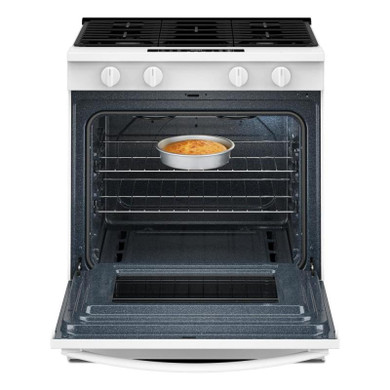 Whirlpool® Cuisinière au gaz intelligente avec mode sans préchauffage et nettoyage à la vapeur de 30 po WSGS3330TW