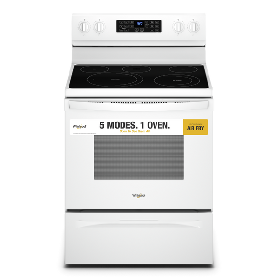 Cuisinière électrique 5 en 1 avec four à friture à l’air - 5.3 pi cu Whirlpool® YWFE550S0LW