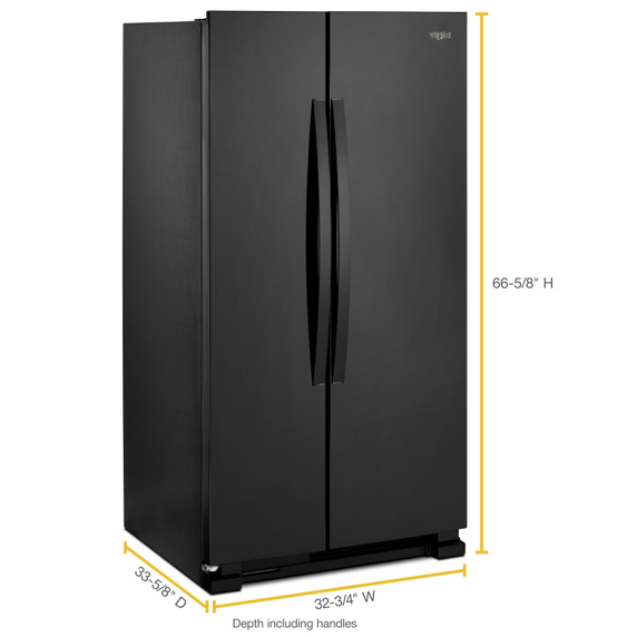 Réfrigérateur côte à côte - 33 po - 22 pi cu Whirlpool® WRS312SNHB