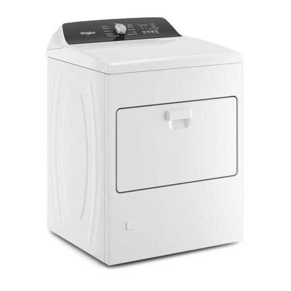 Whirlpool® Sécheuse au gaz à chargement vertical avec capteur d’humidité - 7 pi cu WGD5010LW