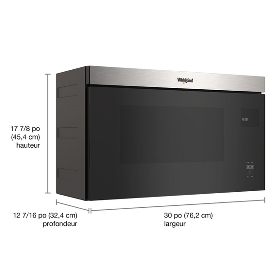 Four à micro-ondes affleurant sans plateau tournant de 1.1 pi cu Whirlpool® YWMMF5930PZ