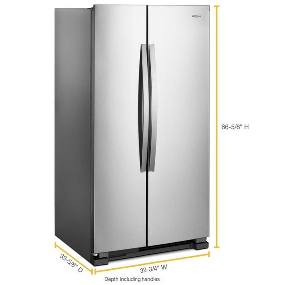 Whirlpool® Réfrigérateur côte à côte - 33 po - 22 pi cu WRS312SNHM