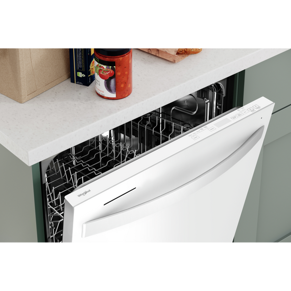 Lave-vaisselle à grande capacité avec panier supérieur profond Whirlpool® WDT740SALW