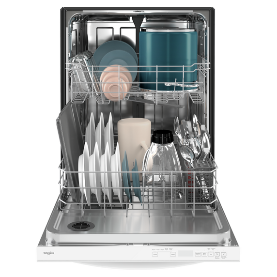 Lave-vaisselle à grande capacité avec panier supérieur profond Whirlpool® WDT740SALW
