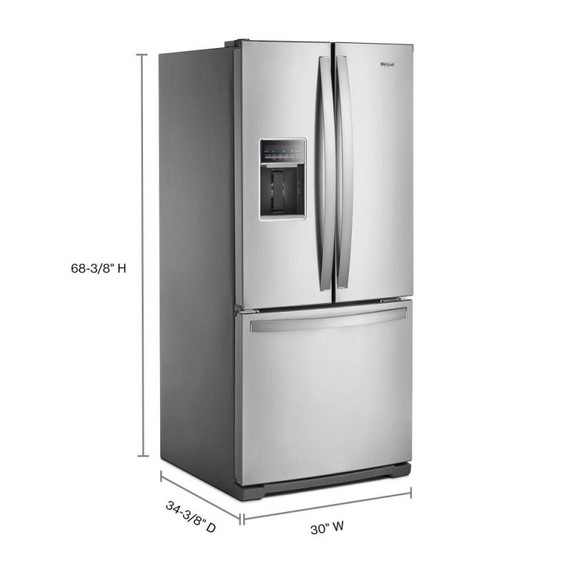 Whirlpool® Réfrigérateur à portes françaises - 30 po - 20 pi cu WRF560SEHZ