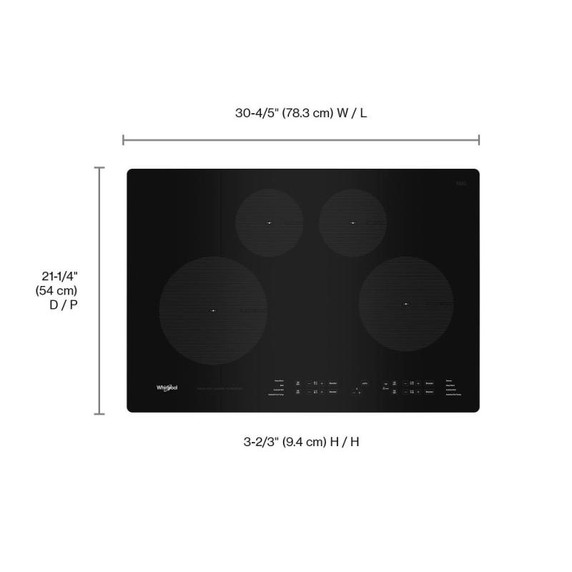 Whirlpool® Table de cuisson à induction - 30 po WCI55US0JB