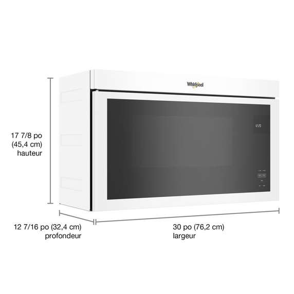 Four à micro-ondes affleurant sans plateau tournant de 1.1 pi cu Whirlpool® YWMMF5930PW