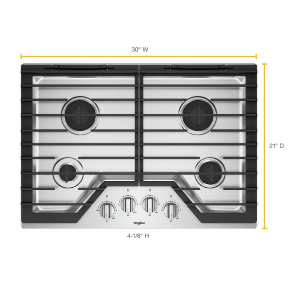 Table de cuisson au gaz avec grilles en fonte EZ-2-LiftTM - 30 po WCG55US0HS