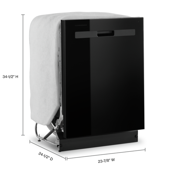 Lave-vaisselle silencieux avec panier supérieur réglable - 55 dba Whirlpool® WDP560HAMB