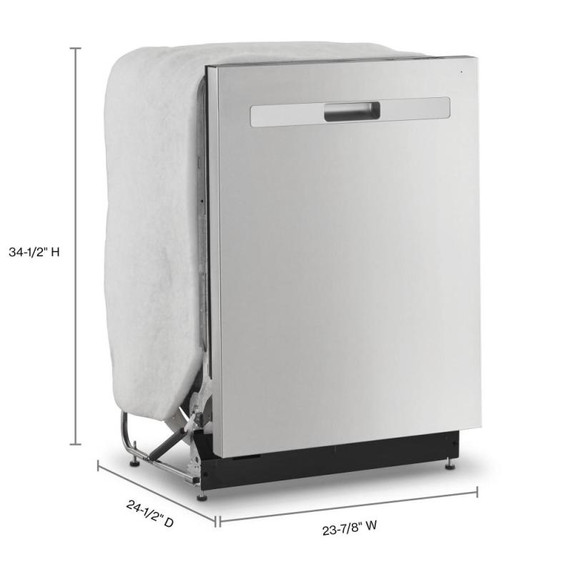 Whirlpool® Lave-vaisselle silencieux avec 3e panier et poignée encastrée - 51 dBA WDP730HAMZ