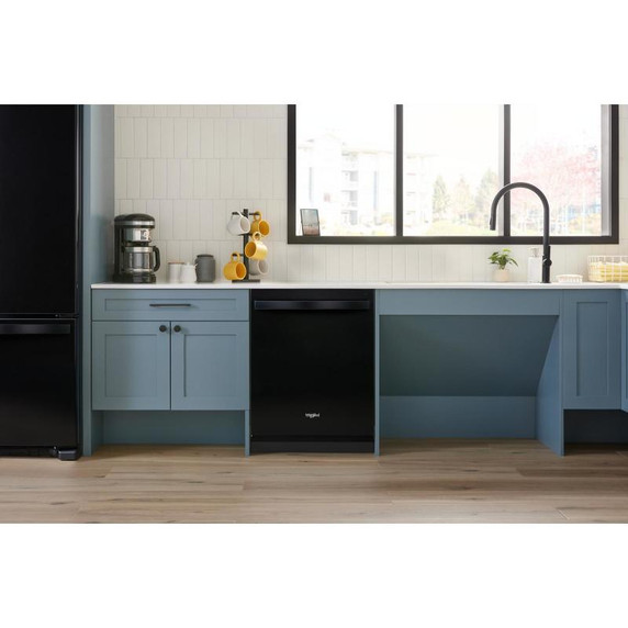 Whirlpool® Lave-vaisselle affleurant aux armoires en noir avec 3ᵉ panier - 44 dBA WDT550SAPB