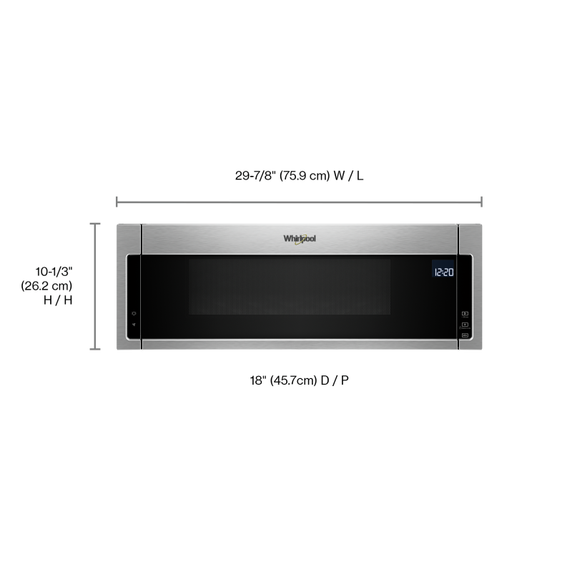 Four à micro-ondes à hotte intégrée à profil bas - 900 watts - 1.1 pi cu Whirlpool® YWML75011HZ