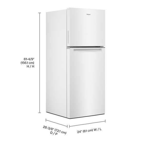 Réfrigérateur à congélateur supérieur - 24 po - 11.6 pi cu Whirlpool® WRT112CZJW