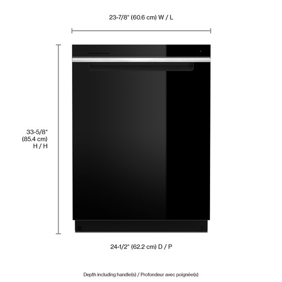 Lave-vaisselle à grande capacité avec 3e panier Whirlpool® WDTA50SAKB