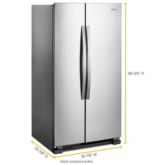 Réfrigérateur côte à côte - 36 po - 25 pi cu Whirlpool® WRS315SNHM