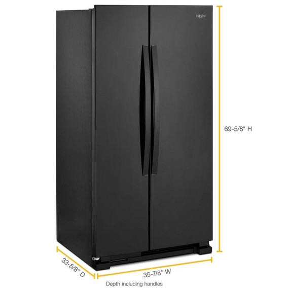 Whirlpool® Réfrigérateur côte à côte - 36 po - 25 pi cu WRS315SNHB