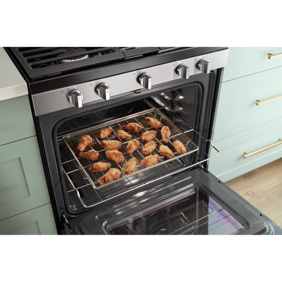 Cuisinière au gaz 5 en 1 avec four à friture à l’air - 5 pi cu Whirlpool® WFG550S0LV