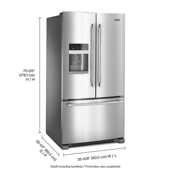 Réfrigérateur à portes françaises avec fonction powercold® - 36 po - 25 pi cu Maytag® MFI2570FEZ