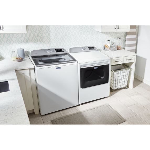 Sécheuse intelligente électrique à chargement vertical avec bouton extra power - 7.4 pi cu Maytag® YMED6230HW