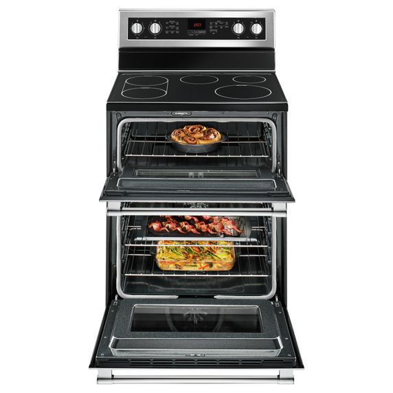 Cuisinière électrique à four double et convection véritable - 30 po - 6.7 pi cu Maytag® YMET8800FZ