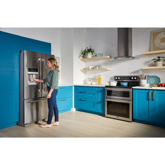 Maytag® Cuisinière électrique à four double et convection véritable - 30 po - 6.7 pi cu YMET8800FZ