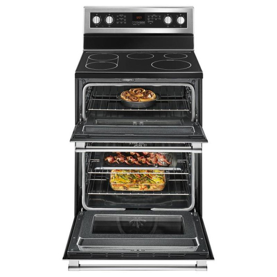 Maytag® Cuisinière électrique à four double et convection véritable - 30 po - 6.7 pi cu YMET8800FZ