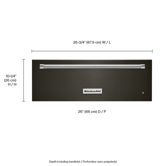 Tiroir-réchaud avec cuisson lente et fini printshield™ - 27 po KitchenAid® KOWT107EBS