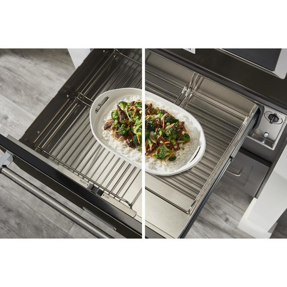 Kitchenaid® Tiroir-réchaud avec cuisson lente et fini PrintShield™ - 27 po KOWT107EBS