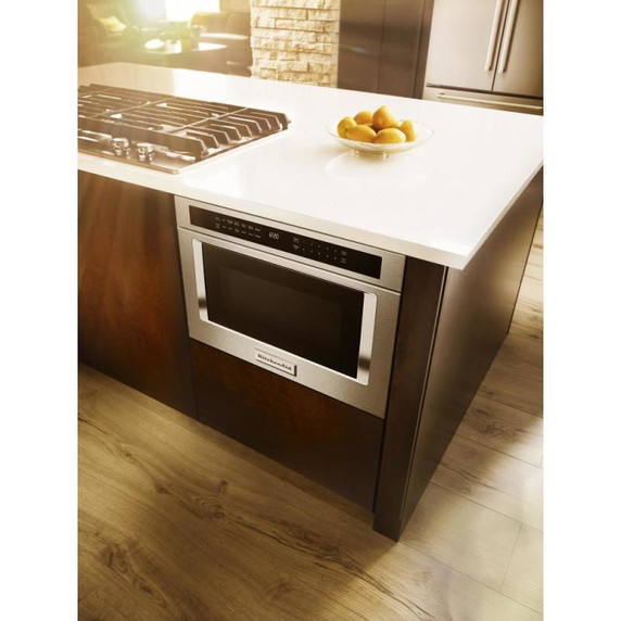Kitchenaid® Tiroir-four à micro-ondes sous comptoir - 950 watts - 24 po KMBD104GSS