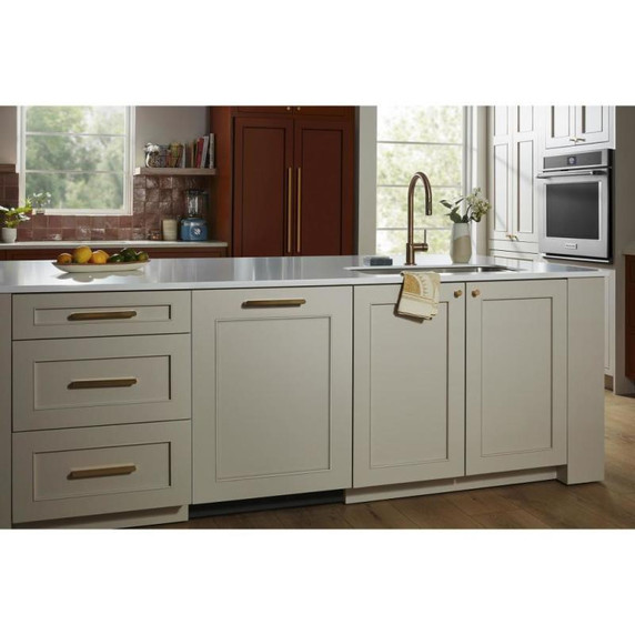 Kitchenaid® Lave-vaisselle à deux paniers prêt pour le panneau de recouvrement affleurant avec système de séchage à porte entrouverte - 44 dBA KDTF324PPA