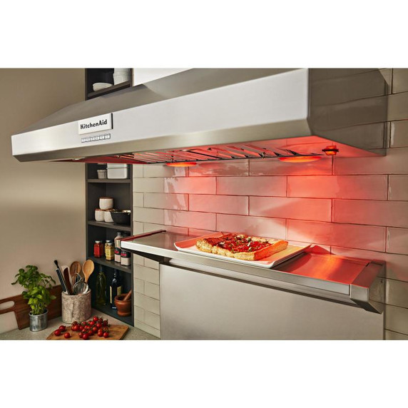 Kitchenaid® Hotte de cuisinière murale de style commercial à classe de moteur de 585 ou 1170 pi cu/min - 36 po KVWC956KSS